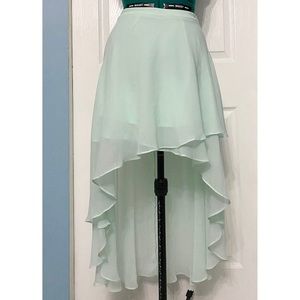 Mint High low Forever 21 Skirt